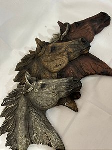 Placa Decorativo de Parede Quadro Cavalo em Madeia 87-1487