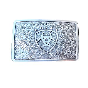 Fivela Ariat Importada Quadrada Basica Pequena Aço Preta