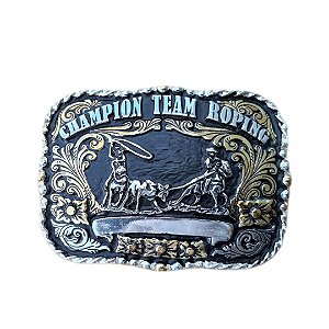 FIVELA MASTER CHAMPION TEAM ROPING PRETA COM VAQUEIRO PRATA
