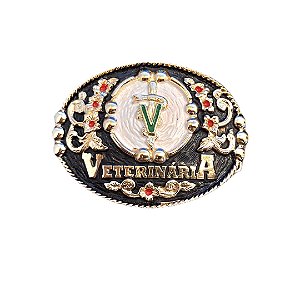 FIVELA MASTER PRETA COM DOURADO VETERINARIA