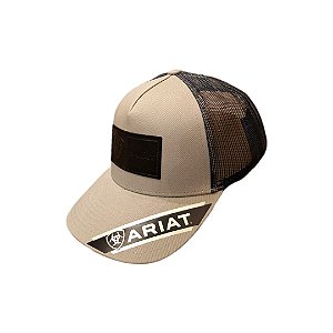 BONÉ ARIAT IMPORTADO CINZA COM LOGO PRETO