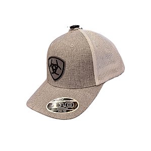 BONE ARIAT IMPORTADO CINZA, LOGO ESCURA FLEX