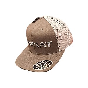 BONÉ ARIAT IMPORTADO TRIANGULAR CINZA LOGO CAMUFLADA FLEX
