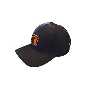 BONÉ AUROCHS PRETO LOG COM LARANJA