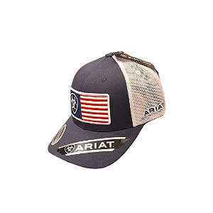 BONÉ ARIAT IMPORTADO 1517603 AZUL COM LOGO USA