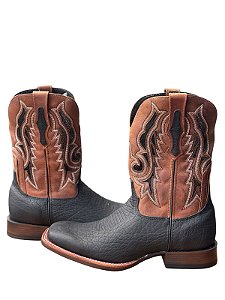 BOTA GOYAZES DE CABEÇA DRY FIT DE COURO PRETO