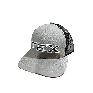 BONÉ TEX CINZA LOGO PRETO C/BRANCO