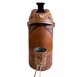 GARRAFA COURO 5L VINHO BALAIADA TRIANGULO