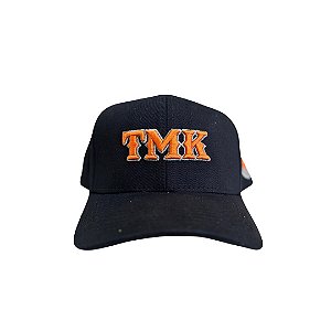 BONÉ TOMAHAWK PRETO LOGO LARANJA