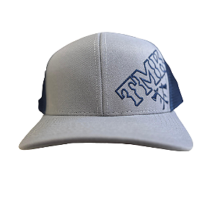 BONÉ TOMAHAWK CINZA LOGO DIREITA AZUL