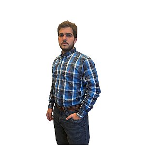 CAMISA M/L AUSTIN WESTERN 01 AZUL