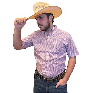 CAMISA M/C AUSTIN WESTERN 07 ROSA