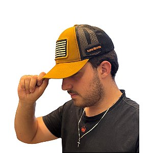 BONÉ AUSTIN WESTERN LARANJA C/ PRETO
