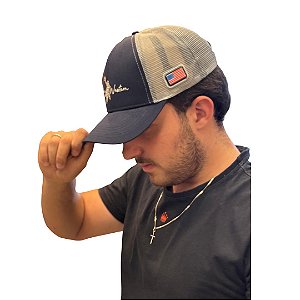 BONÉ AUSTIN WESTERN AZUL C/ PRATA