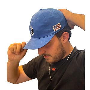 BONÉ AUSTIN WESTERN SOFT AZUL LOGO PRETA