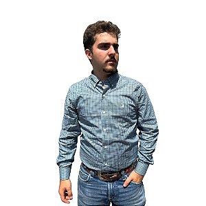 CAMISA M/L A W AZUL CLARO C/ PRETO