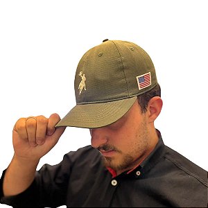 BONÉ AUSTIN WESTERN SOFT VERDE ESC. LOGO BRANCA
