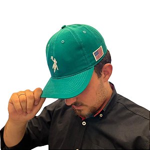BONÉ AUSTIN WESTERN SOFT VERDE LOGO BRANCA