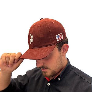 BONÉ AUSTIN WESTERN SOFT BORDO LOGO BRANCA