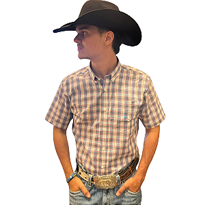 CAMISA C/C AUSTIN AZUL/ROSA XADREZ