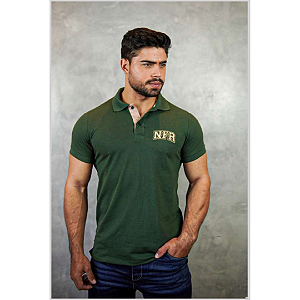 CAMISETA POLO NFR CMP754 VERDE MILITAR