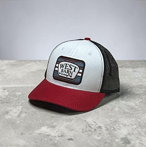 BONE WEST BARN BRANCO/VERMELHO TELA PRETO