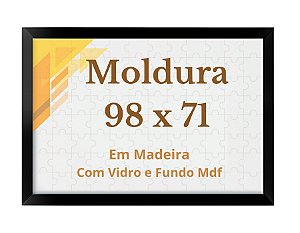 Moldura 98x71 Quebra Cabeça 2000 Peças Com Vidro