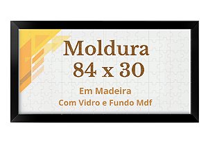 Quadro 30x84 P/quebra Cabeça 756 Peças Panoramico Com Vidro