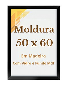 Quadro 60x50 Moldura 50x60 Com Vidro Foto Imagem