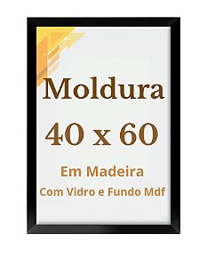Quadro Decorativo 60x40 Moldura Com Vidro 40x60