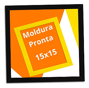 Quadro 15x15 Moldura Parede Em Madeira Com Vidro