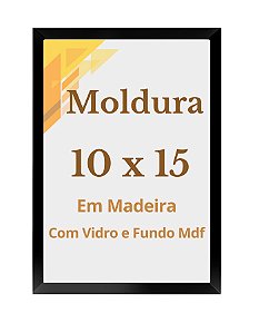 Quadro Moldura 10x15 Porta Retrato Fotografia Parede C/ Vidro