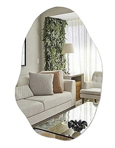 Espelho Decorativo Orgânico De Parede 100x70 Grande Og4