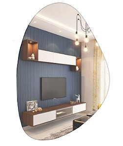 Espelho Decorativo Orgânico 100x70 Grande Borda Lapidada Og2