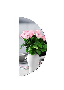 Espelho Meia Lua 60x30 Moderno Banheiro Lavabo Quarto