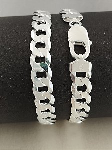 Pulseira Grumet Flat - F250 - 20.2g - 21cm - Prata Italiana 925