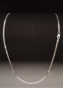Corrente Grumet Dupla - 2mm - 5.3g - 70cm - Prata Italiana 925