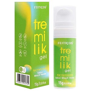 Lubrificante Íntimo lìquido Spray Eletrisante Aquece e Vibra Sabor Maça Verde Tremilik - Feitiços 15g