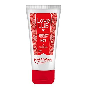 Lubrificante Íntimo Gel a Base de Água Efeito Quente Love Lub Hot - La Pimienta 60g