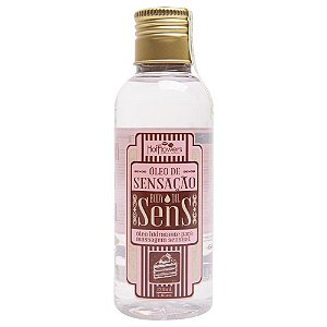Óleo de Côco Para Massagem Chocolate com Morango Sensação Sens - Hot Flowers 120ml