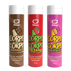Óleo Hot Para Massagem Beijável Corpo a Corpo - Sexy Fantasy 100ml
