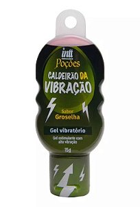 Caldeirão da Vibração - Excitante Unissex Sabor Groselia Efeito Alta Vibração - Intt 15g
