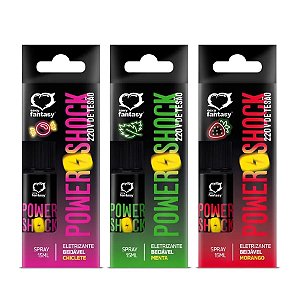Spray Eletrizante Beijavel Sabor Power Shock 220v - Sexy Fantasy 15 mg
