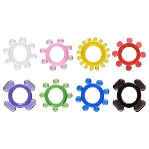 Anel Peniano em Silicone com Formatos Sortidos - Mega Stretch - KGel