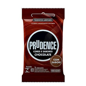 Preservativo Sabor Chocolate Com 3 Unidades - Prudence