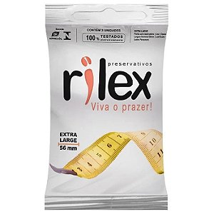 Preservativo Lubrificado Extra Large 03 Unidades - Rilex