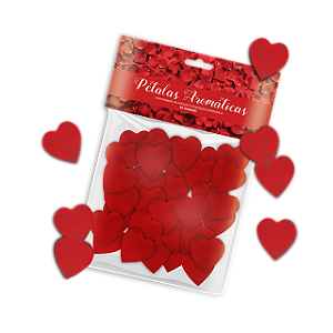 Pétalas de Rosa Aromáticas em Formato de Coração 60 Unidades - Sexy Fantasy