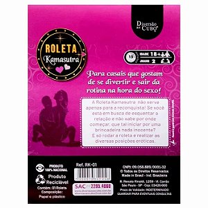 Jogo para Casais Roleta Kamasutra com 12 Posições - Diversão ao Cubo