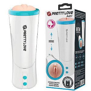 Masturbador Lanterna Aby em Formato de Vagina em Cyberskin, 3 Modos de Vai e Vem e Função Gemido - Pretty Love