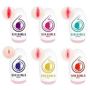 Masturbador Masculino EGG Six Girls em Cyberskin Disponível em 6 Cores - Vip Mix